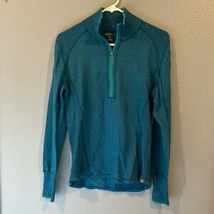 Eddie Bauer Size Large Blue half zip pullover sweater